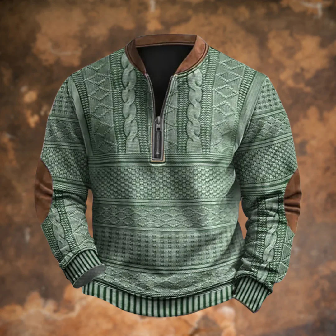 Ryan | Retro Zip-Up Sweater