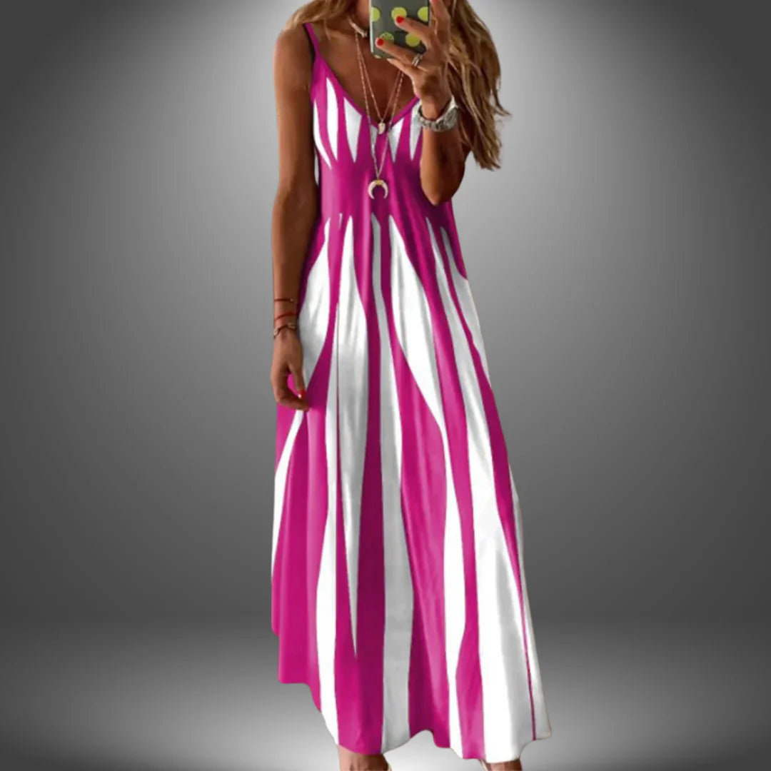 Angela - Vestido largo artesanal de estilo casual