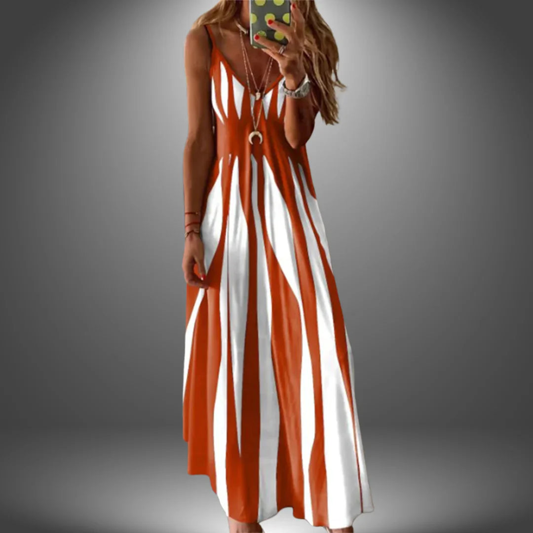 Angela - Vestido largo artesanal de estilo casual