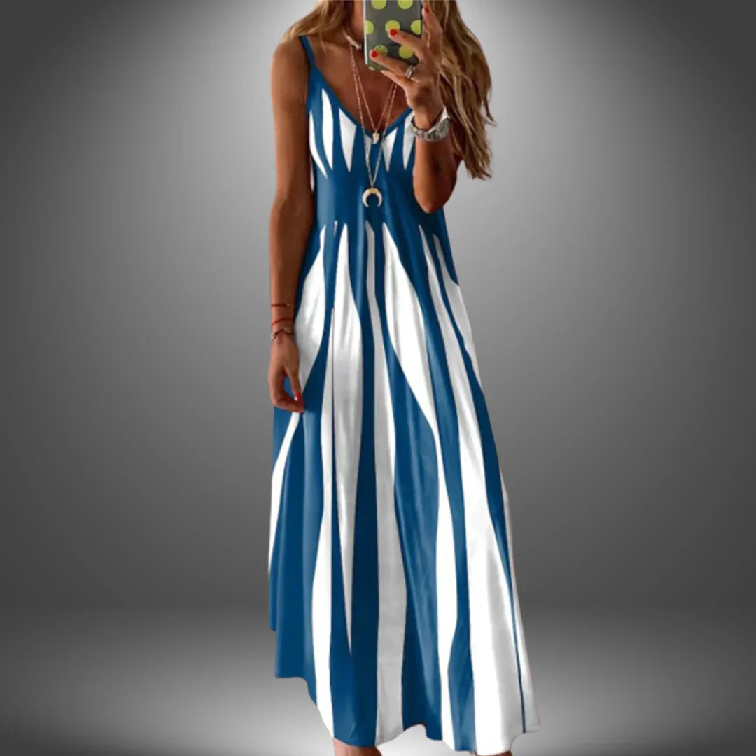 Angela - Vestido largo artesanal de estilo casual