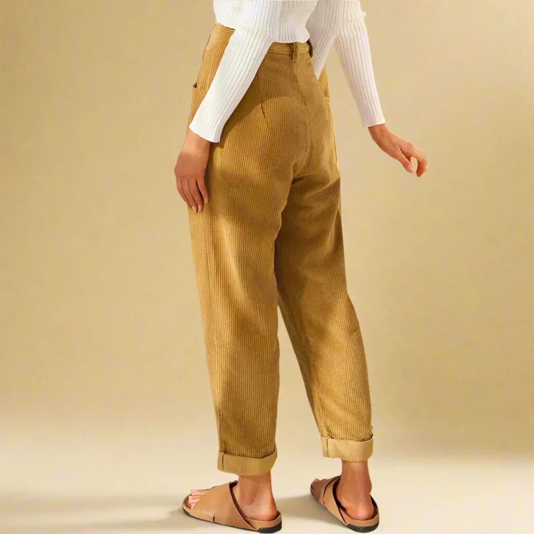 LINA ROSSI™ - Pantalones de pana para mujer