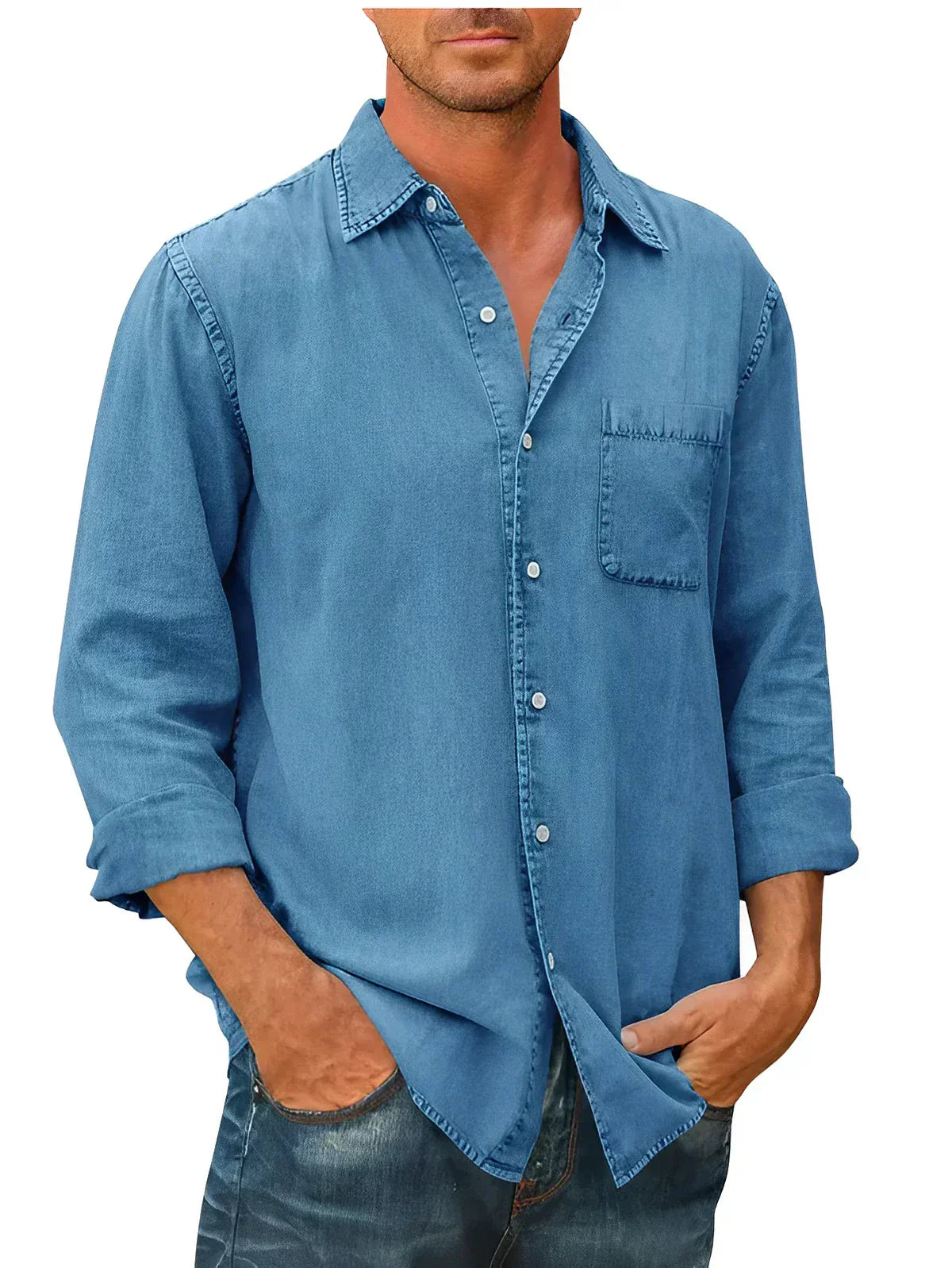 Agustín - Camisa de manga larga casual