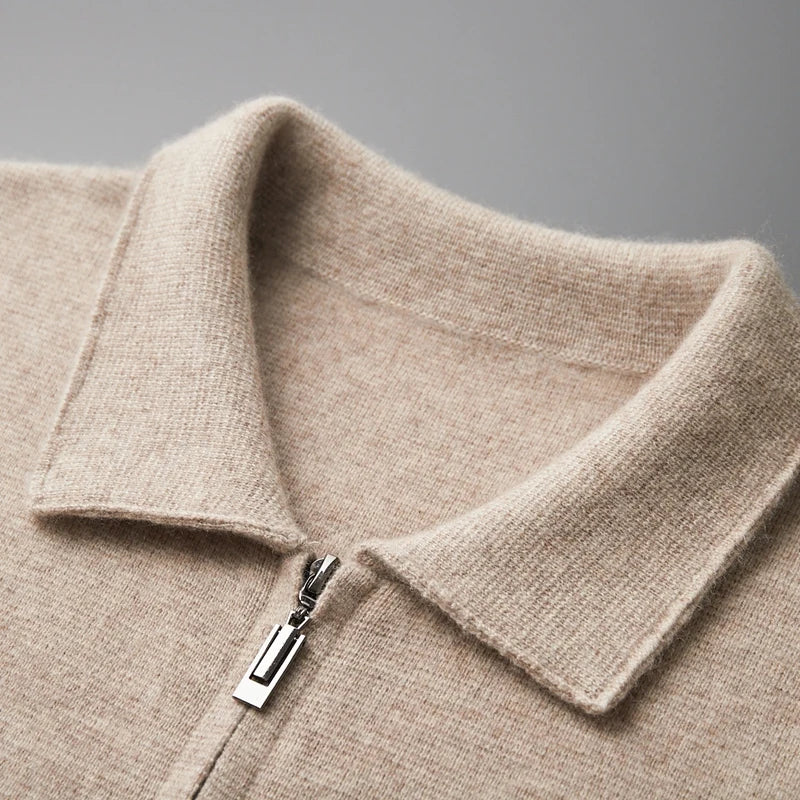 Alexander | Chaqueta de punto de cachemir con cremallera para hombre