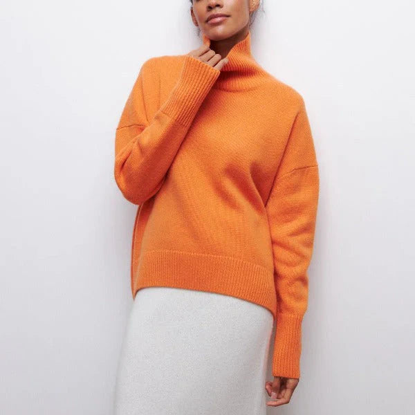 Diana™ Jersey de Cachemira con Cuello Alto