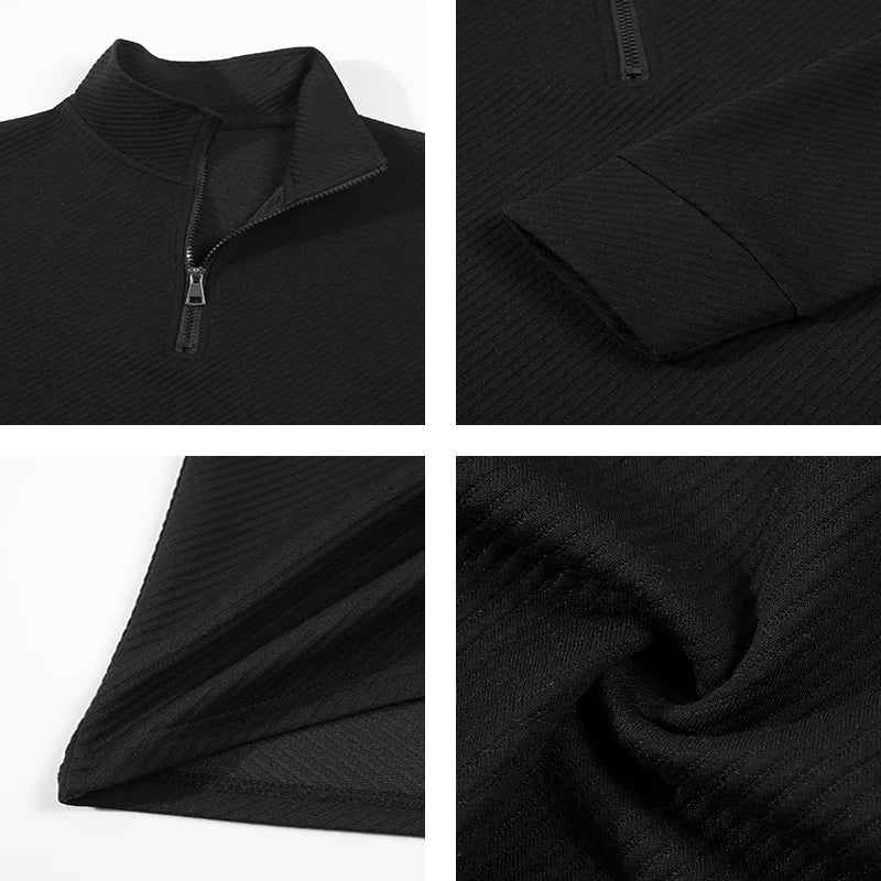 Gavino™ Polo de Manga Larga con Cremallera