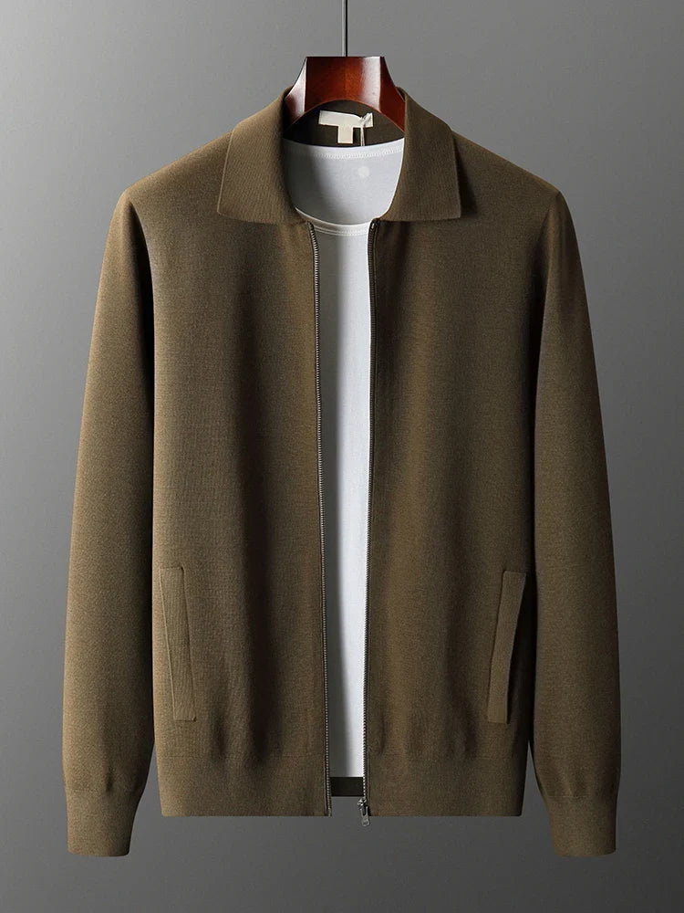 Alexander | Chaqueta de punto de cachemir con cremallera para hombre