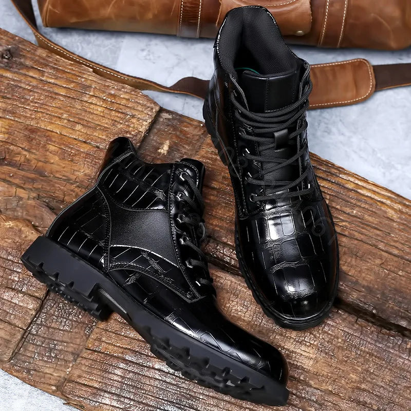 Bart™ | Botas de piel de cocodrilo