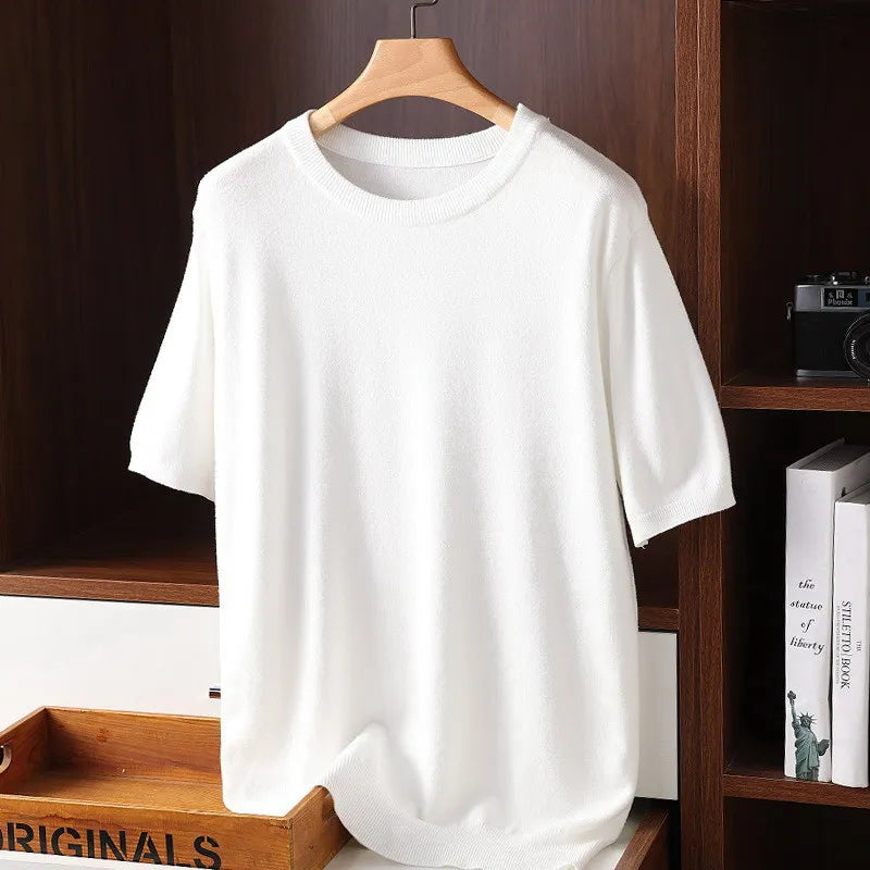 Mario - Camiseta de punto de cachemira para hombre