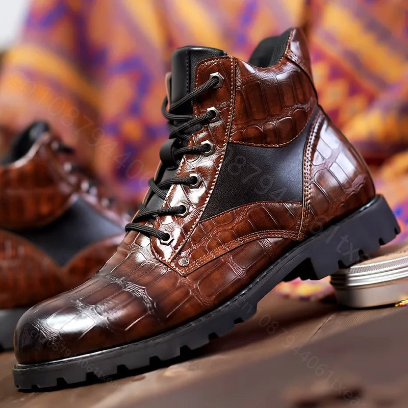 Bart™ | Botas de piel de cocodrilo