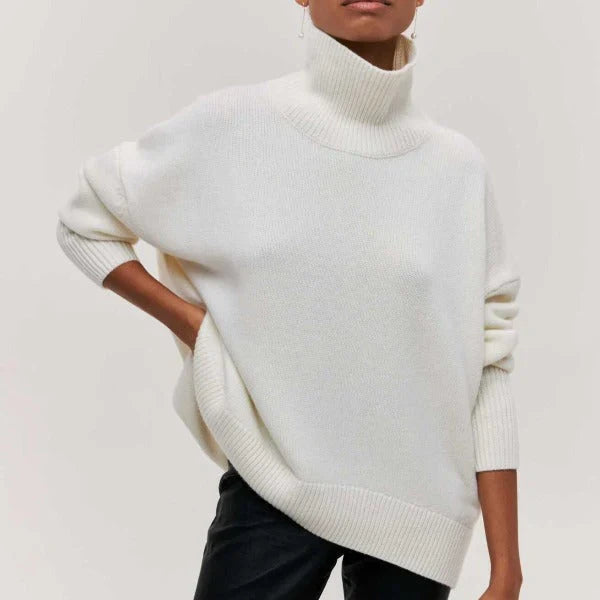 Diana™ Jersey de Cachemira con Cuello Alto
