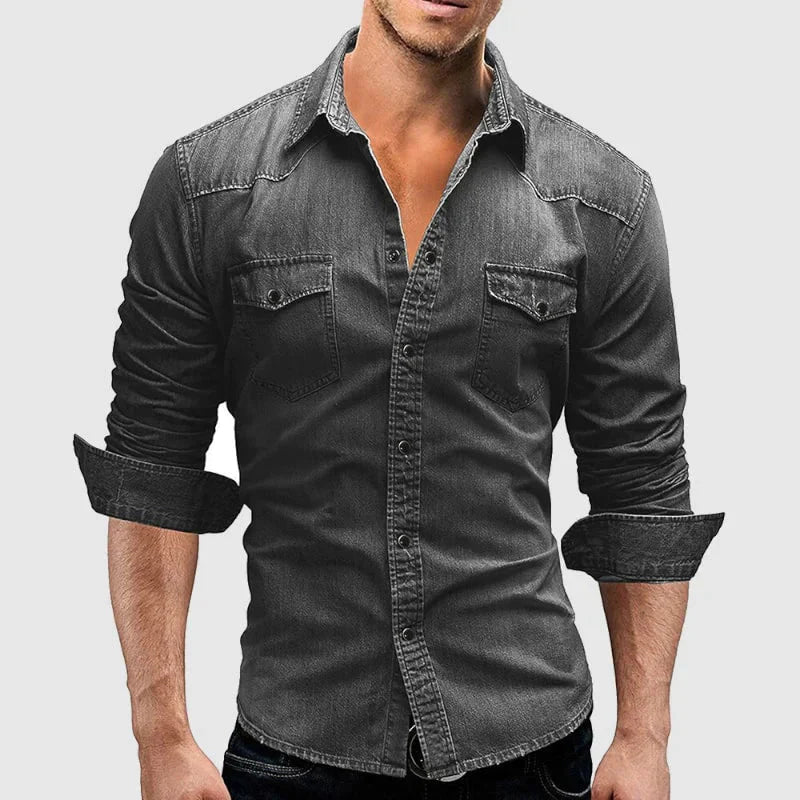 Nico Morris™ Camisa vaquera casual de manga larga
