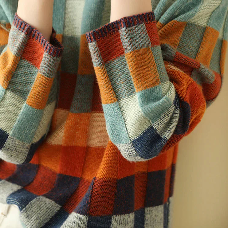 Jade | Jersey de Cachemira con Diseño de Patchwork