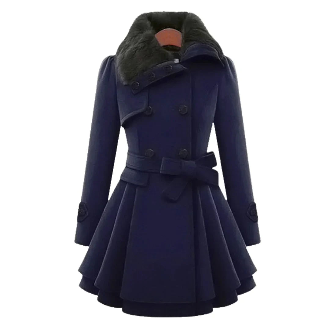 Gabrielle | Elegante Abrigo Trench de Lana de Cachemira