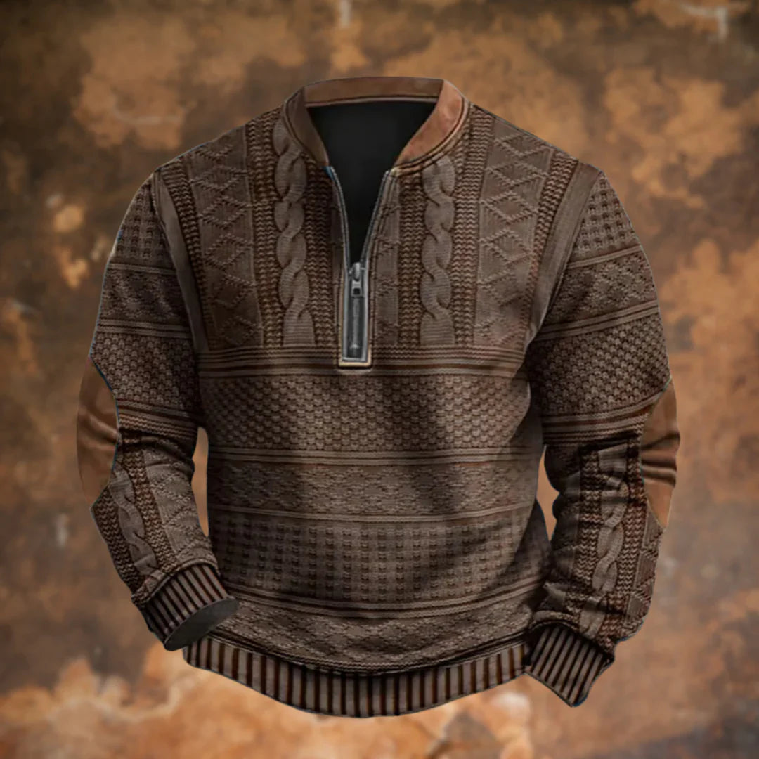 Ryan | Retro Zip-Up Sweater