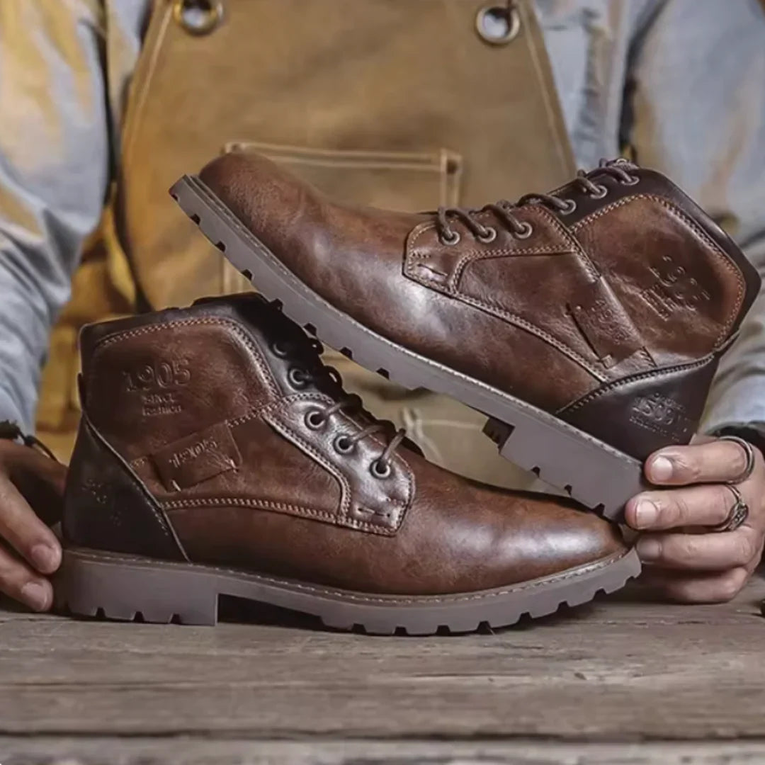 Aaron™ | Botas de piel vintage
