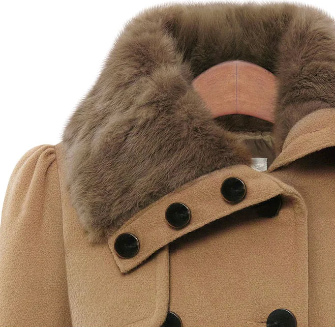 Gabrielle | Elegante Abrigo Trench de Lana de Cachemira
