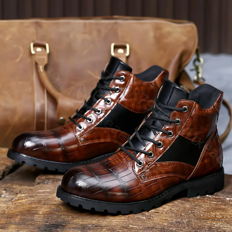 Bart™ | Botas de piel de cocodrilo