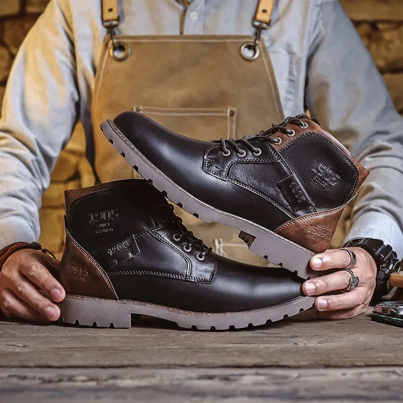 Aaron™ | Botas de piel vintage