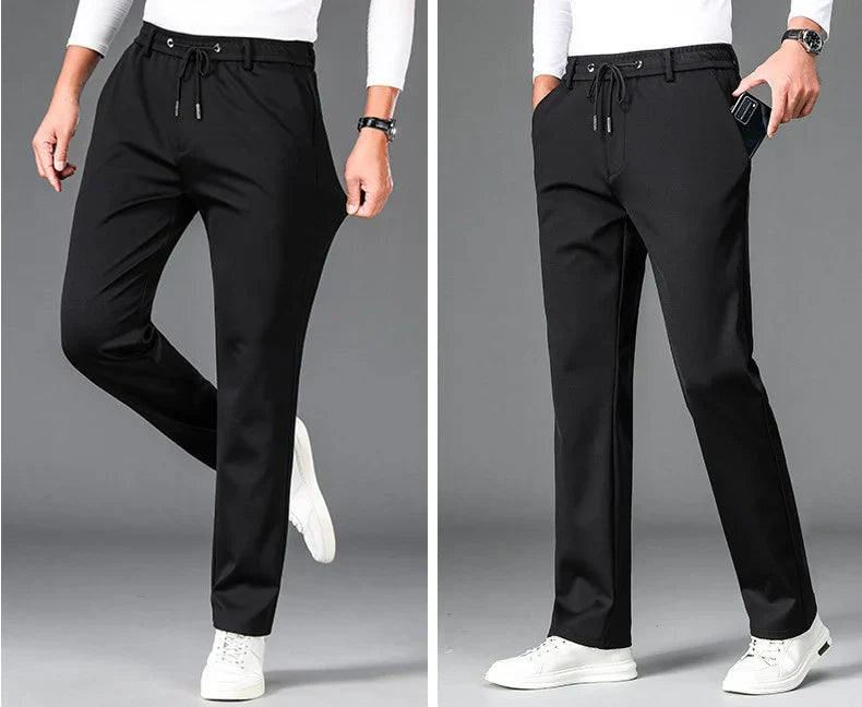 Mikel - Pantalón de algodón sin plancha para hombre