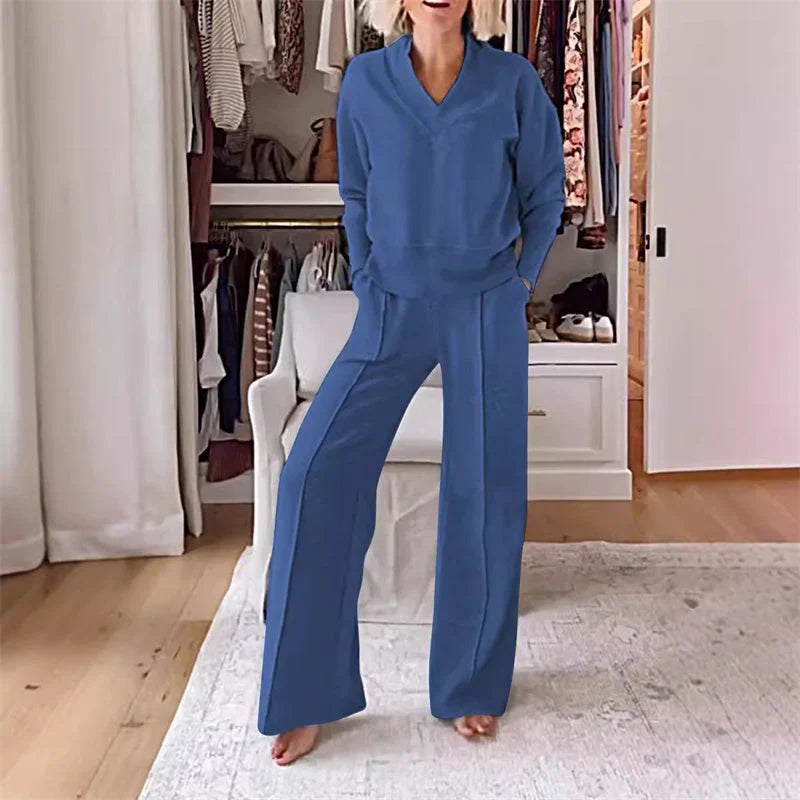 Lorraine™ Conjunto casual para mujer 【Top + pantalón】